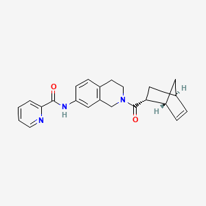 molecular formula C23H23N3O2 B5134827 N-{2-[(1R*,2R*,4R*)-bicyclo[2.2.1]hept-5-en-2-ylcarbonyl]-1,2,3,4-tetrahydro-7-isoquinolinyl}-2-pyridinecarboxamide 