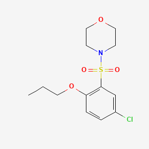 molecular formula C13H18ClNO4S B5134835 4-[(5-chloro-2-propoxyphenyl)sulfonyl]morpholine 
