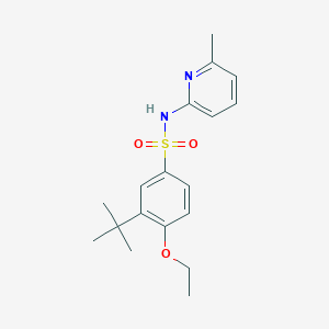 molecular formula C18H24N2O3S B513485 3-tert-butyl-4-ethoxy-N-(6-methyl-2-pyridinyl)benzenesulfonamide CAS No. 941257-37-0