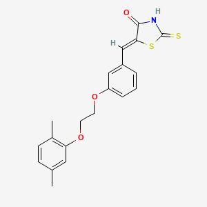 molecular formula C20H19NO3S2 B5134852 5-{3-[2-(2,5-dimethylphenoxy)ethoxy]benzylidene}-2-thioxo-1,3-thiazolidin-4-one 