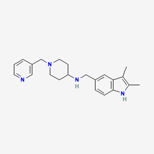 molecular formula C22H28N4 B5134859 N-[(2,3-dimethyl-1H-indol-5-yl)methyl]-1-(3-pyridinylmethyl)-4-piperidinamine 