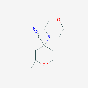 2,2-dimethyl-4-(4-morpholinyl)tetrahydro-2H-pyran-4-carbonitrile