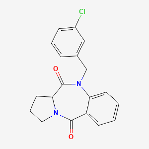 molecular formula C19H17ClN2O2 B5134884 10-(3-chlorobenzyl)-2,3-dihydro-1H-pyrrolo[2,1-c][1,4]benzodiazepine-5,11(10H,11aH)-dione 