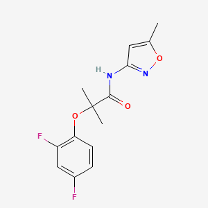 molecular formula C14H14F2N2O3 B5134886 2-(2,4-difluorophenoxy)-2-methyl-N-(5-methyl-3-isoxazolyl)propanamide 