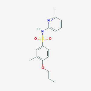 molecular formula C16H20N2O3S B513489 3-methyl-N-(6-methyl-2-pyridinyl)-4-propoxybenzenesulfonamide CAS No. 941257-53-0
