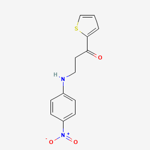 molecular formula C13H12N2O3S B5134892 3-[(4-nitrophenyl)amino]-1-(2-thienyl)-1-propanone 