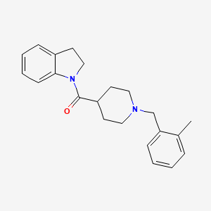 molecular formula C22H26N2O B5134916 1-{[1-(2-methylbenzyl)-4-piperidinyl]carbonyl}indoline 