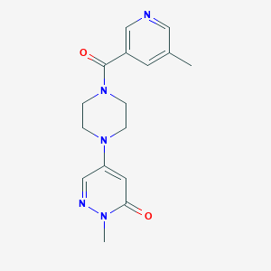 molecular formula C16H19N5O2 B5134958 2-methyl-5-{4-[(5-methyl-3-pyridinyl)carbonyl]-1-piperazinyl}-3(2H)-pyridazinone 