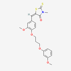 5-{3-methoxy-4-[3-(3-methoxyphenoxy)propoxy]benzylidene}-3-methyl-2-thioxo-1,3-thiazolidin-4-one