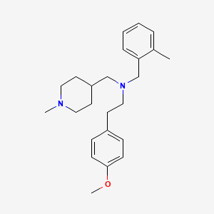 molecular formula C24H34N2O B5134996 2-(4-methoxyphenyl)-N-(2-methylbenzyl)-N-[(1-methyl-4-piperidinyl)methyl]ethanamine 
