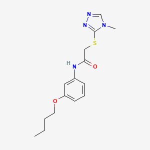 molecular formula C15H20N4O2S B5135004 N-(3-butoxyphenyl)-2-[(4-methyl-4H-1,2,4-triazol-3-yl)thio]acetamide 