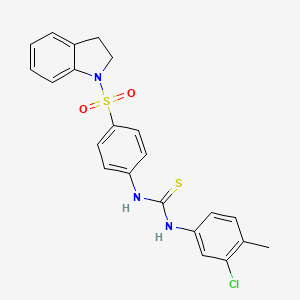 molecular formula C22H20ClN3O2S2 B5135006 N-(3-chloro-4-methylphenyl)-N'-[4-(2,3-dihydro-1H-indol-1-ylsulfonyl)phenyl]thiourea 