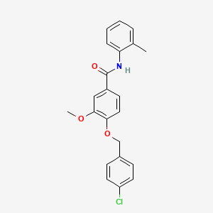 4-[(4-chlorobenzyl)oxy]-3-methoxy-N-(2-methylphenyl)benzamide