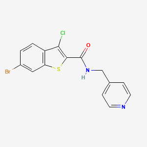 molecular formula C15H10BrClN2OS B5135039 6-bromo-3-chloro-N-(4-pyridinylmethyl)-1-benzothiophene-2-carboxamide 