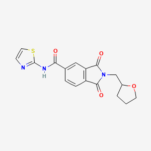 1,3-dioxo-2-(tetrahydro-2-furanylmethyl)-N-1,3-thiazol-2-yl-5-isoindolinecarboxamide