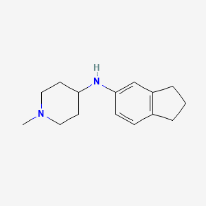 molecular formula C15H22N2 B5135055 N-(2,3-dihydro-1H-inden-5-yl)-1-methyl-4-piperidinamine 