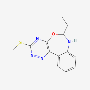 molecular formula C13H14N4OS B5135069 6-ethyl-3-(methylthio)-6,7-dihydro[1,2,4]triazino[5,6-d][3,1]benzoxazepine 