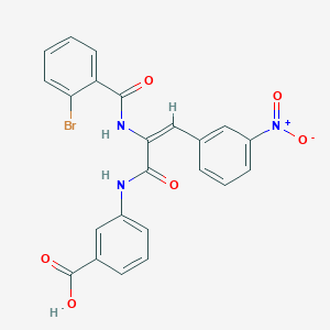 3-{[2-[(2-bromobenzoyl)amino]-3-(3-nitrophenyl)acryloyl]amino}benzoic acid