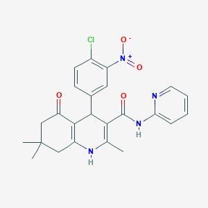 4-(4-chloro-3-nitrophenyl)-2,7,7-trimethyl-5-oxo-N-2-pyridinyl-1,4,5,6,7,8-hexahydro-3-quinolinecarboxamide