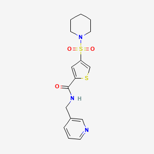 4-(1-piperidinylsulfonyl)-N-(3-pyridinylmethyl)-2-thiophenecarboxamide