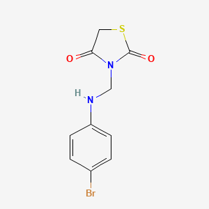molecular formula C10H9BrN2O2S B5135120 3-{[(4-bromophenyl)amino]methyl}-1,3-thiazolidine-2,4-dione 