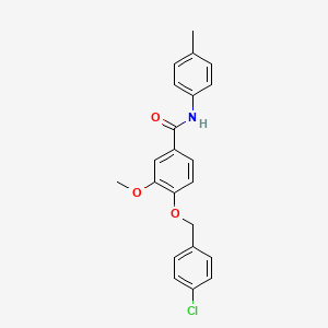 4-[(4-chlorobenzyl)oxy]-3-methoxy-N-(4-methylphenyl)benzamide