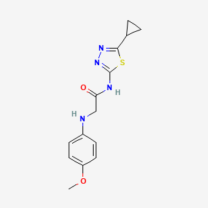 N~1~-(5-cyclopropyl-1,3,4-thiadiazol-2-yl)-N~2~-(4-methoxyphenyl)glycinamide