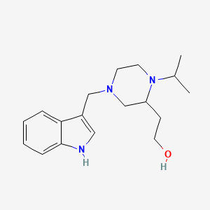 molecular formula C18H27N3O B5135172 2-[4-(1H-indol-3-ylmethyl)-1-isopropyl-2-piperazinyl]ethanol 
