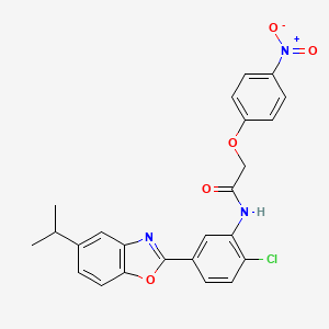 N-[2-chloro-5-(5-isopropyl-1,3-benzoxazol-2-yl)phenyl]-2-(4-nitrophenoxy)acetamide