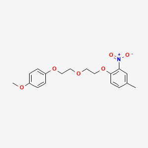 molecular formula C18H21NO6 B5135179 1-{2-[2-(4-methoxyphenoxy)ethoxy]ethoxy}-4-methyl-2-nitrobenzene 