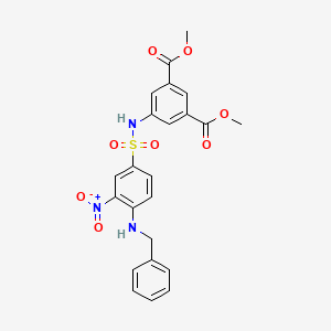 molecular formula C23H21N3O8S B5135194 dimethyl 5-({[4-(benzylamino)-3-nitrophenyl]sulfonyl}amino)isophthalate 