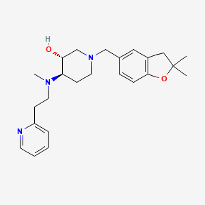 (3R*,4R*)-1-[(2,2-dimethyl-2,3-dihydro-1-benzofuran-5-yl)methyl]-4-{methyl[2-(2-pyridinyl)ethyl]amino}-3-piperidinol