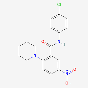 N-(4-chlorophenyl)-5-nitro-2-(1-piperidinyl)benzamide