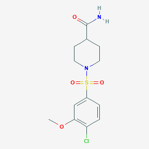 molecular formula C13H17ClN2O4S B513526 1-[(4-Chloro-3-methoxyphenyl)sulfonyl]-4-piperidinecarboxamide CAS No. 681853-42-9