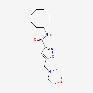 molecular formula C17H27N3O3 B5135262 N-cyclooctyl-5-(4-morpholinylmethyl)-3-isoxazolecarboxamide 