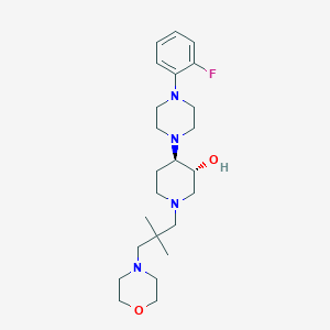 (3R*,4R*)-1-[2,2-dimethyl-3-(4-morpholinyl)propyl]-4-[4-(2-fluorophenyl)-1-piperazinyl]-3-piperidinol