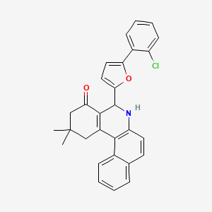 molecular formula C29H24ClNO2 B5135289 5-[5-(2-chlorophenyl)-2-furyl]-2,2-dimethyl-2,3,5,6-tetrahydrobenzo[a]phenanthridin-4(1H)-one 