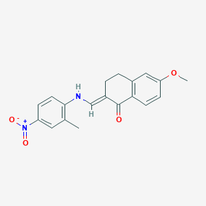 6-methoxy-2-{[(2-methyl-4-nitrophenyl)amino]methylene}-3,4-dihydro-1(2H)-naphthalenone