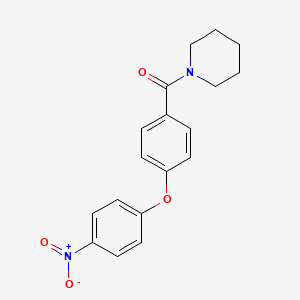 molecular formula C18H18N2O4 B5135314 1-[4-(4-nitrophenoxy)benzoyl]piperidine 