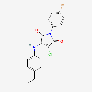1-(4-bromophenyl)-3-chloro-4-[(4-ethylphenyl)amino]-1H-pyrrole-2,5-dione