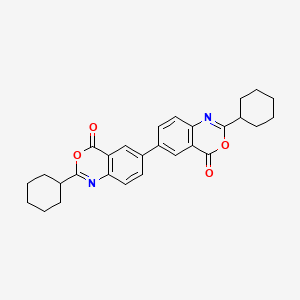 2,2'-dicyclohexyl-4H,4'H-6,6'-bi-3,1-benzoxazine-4,4'-dione