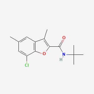 molecular formula C15H18ClNO2 B5135377 N-(tert-butyl)-7-chloro-3,5-dimethyl-1-benzofuran-2-carboxamide 