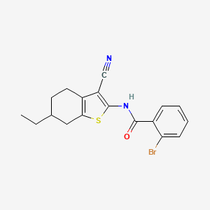molecular formula C18H17BrN2OS B5135383 2-bromo-N-(3-cyano-6-ethyl-4,5,6,7-tetrahydro-1-benzothien-2-yl)benzamide 