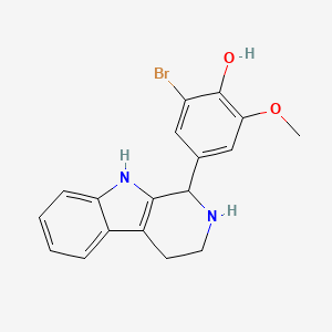 molecular formula C18H17BrN2O2 B5135407 2-bromo-6-methoxy-4-(2,3,4,9-tetrahydro-1H-pyrido[3,4-b]indol-1-yl)phenol 