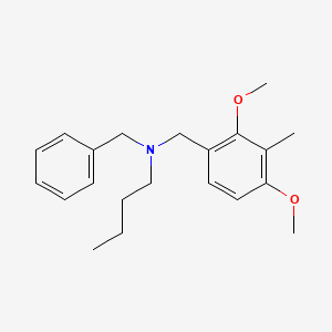 molecular formula C21H29NO2 B5135415 N-benzyl-N-(2,4-dimethoxy-3-methylbenzyl)-1-butanamine 