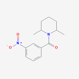 molecular formula C14H18N2O3 B5135431 2,6-dimethyl-1-(3-nitrobenzoyl)piperidine 