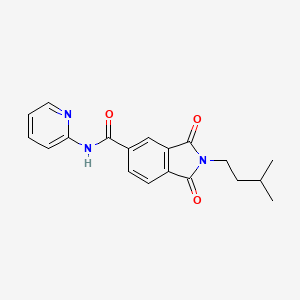 molecular formula C19H19N3O3 B5135434 2-(3-methylbutyl)-1,3-dioxo-N-2-pyridinyl-5-isoindolinecarboxamide 
