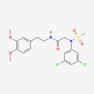 molecular formula C19H22Cl2N2O5S B5135444 N~2~-(3,5-dichlorophenyl)-N~1~-[2-(3,4-dimethoxyphenyl)ethyl]-N~2~-(methylsulfonyl)glycinamide 