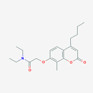 molecular formula C20H27NO4 B5135450 2-[(4-butyl-8-methyl-2-oxo-2H-chromen-7-yl)oxy]-N,N-diethylacetamide 