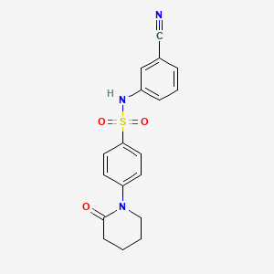 N-(3-cyanophenyl)-4-(2-oxo-1-piperidinyl)benzenesulfonamide